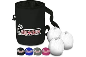 ALPIDEX Chalkbag 3 x Chalkboll 35 g Midjebä Klättring Bouldering