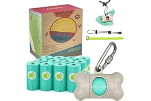 YUCHIYA Hundekot Pickup Taschen Halter Spender mit Standard-Größe Duft Doggy Abfallbeutel und Karabiner mit Sicherheitsschloss Plus Klettverschluss Nie Wieder an der Leine verlieren