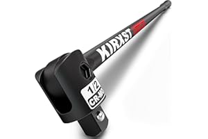 KIRXST 1/2 Inch Drive Heavy Duty Breaker Bar, 600 mm Pro Power Knuckle Breaker Flexi Bar, Flexible Handle Breaker Bar, Socket Wrench, Wheel Nut Spanner