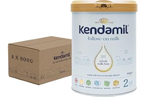 (4x900g) Kendamil Follow-On Milk 4-Pack, Stage 2, 6-12 Months – British Made, Whole Milk Formula – Vegetarian, No Palm Oil, No GMOs – with Omega 3 DHA, Omega 6 ARA and Prebiotics