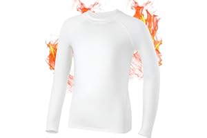 Roadbox Jungen Thermo Shirt Langarm Fleece Unterhemd Kinder Atmungsaktive Funktionsunterwäsche für Schule Sport Winter Alltag