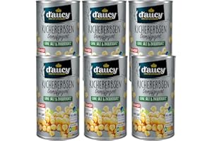 d'aucy Kichererbsen - 100% ohne Salz und Zuckerzusatz, ohne Konservierungsstoffe, klimaneutral, 285 Gramm Dose