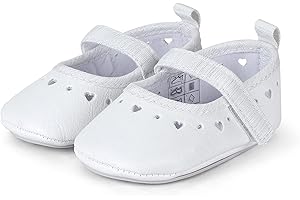 Sterntaler Baby Ballerinas Herz - Baby Schuhe aus Kunstleder mit Klettverschluss - Kleinkind Mädchen Schuh festlich mit Herzen-Tupfen-Bordüre und Rutschfester Sohle