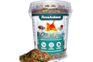 AreaAnimal - Comida Peces Agua Fria, Comida para Peces 200G/1L, Alimento Goldfish y Cualquier Pez de Agua Fría Enriquecida con Vitaminas y Minerales, No Apto para Alevines