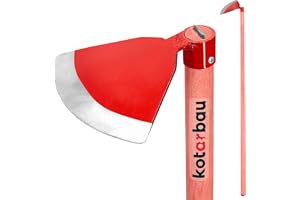 KOTARBAU® Trädgårdhacka halvcirkelformad 190 mm med handtag 120 cm ogräskrok, trädgårdshacka, växthacka, trädgårdsverktyg för