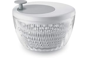Guzzini - Kitchen Active Design, Spin&Store, Centrifugeuse à Salade avec Couvercle - Blanc, Ø 26 x h19 cm - 17090011