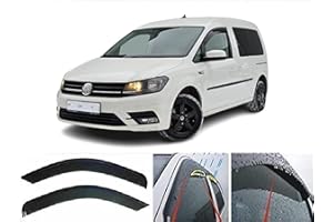 AC WOW 2x Wind Deflectors compatible with Caddy 2003 2004 2005 2006 2007 2008 2009 2010 2011 2012 2013 2014 2015 2016 2017 2018 2019 2020