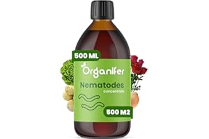 Concentrado De Nematodos - 500 Ml Por 500 M2 - Producto Para Plantas De Jardín - Concentrado Para Plantas Sanas - Cuidado Del Jardín - Fertilizante De Jardín - Fertilizante Líquido - Organifer