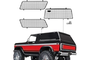 INJORA RC Fenêtre Filet Métal Maille de Protection RC Dekoration pour 1/10 RC Crawler Traxxas TRX4 Ford Bronco 82046-4