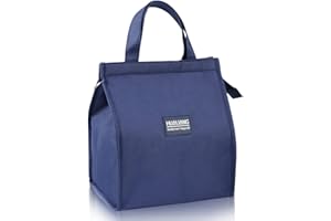 HUALIANG 9L piccola Borsa Porta Pranzo termica Borsa frigo per ufficio, Lunch bag per Uomo Donna, Scuole,Viaggi, Picnic, Escursionismo,Barbecue