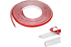 FUNNYTEK Moldura flexible de techo autoadhesiva, triángulo TPE triángulo y transición de pared, color blanco, bordes de techo para bordes de azulejos, techos, encimeras de cocina (12 mm x 9 mm, 3 m)