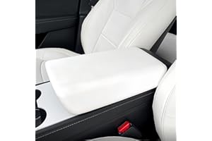 frani Center Console Armrest Cover Designed for Tesla Model 3 2017-2023/Model Y 2020-2025(Not for Model Y Juniper),Non-Slip Designed with EZ Snap On Install-White