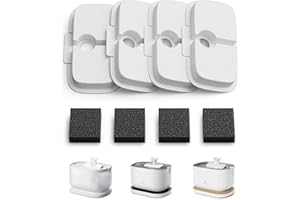 PETLIBRO Filtro Fontanella per Gatti, 4 Filtro di Ricambio per Fontana per Gatti Dockstream PLWF005, PLWF115, PLWF105, Filtro con Filtrazione Verticale per Fontanella Gatto Fontana Gatto