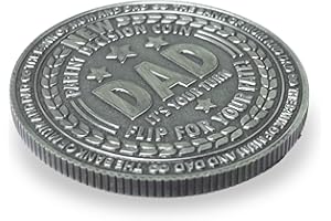 THE LASER FACTORY Pièce de monnaie de décision pour nouveaux parents,Cadeau amusant pour les parents de nouveau-né,Pièce de monnaie à rabat en métal massif doré brillant,Cadeau de première fois pour une fête prénatale