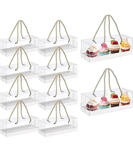 15 Scatole Trasparenti Per Cupcake E Macaron - Con Finestra, Corda E Adesivi, Ideali Per Feste E Regali - Foto 2