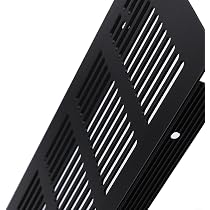 Schwarzes Lüftungsgitter Aus Aluminiumlegierung 80x150 Mm – Für Schränke, Küche, Bad & Mehr