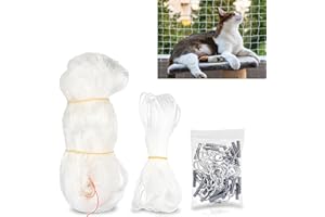 WideSmart 3x10m Pet Prime Cat Safety Net for Balcony Window,Transparent Protective Net for Cats Pet,Garden Netting,Cat and Bird Proof Garden Net Included Fastening Set