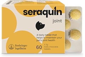 Seraquin Joint | 60 x 2 g chewable tablets | Maintains healthy joints | Supports mobility | Glucosamine, chondroitin and turmeric | For dogs