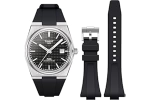 Stanchev Cinturino di ricambio per orologi Tissot PRX, serie PRX, in morbido silicone, a sgancio rapido, per orologi Tissot PRX Powermatic da 80,12 mm, unisex, 40 mm