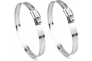 SZWLJ Set di morsetti a vite, in acciaio inox 304, 2 pezzi da 91 a 114 mm, fascette regolabili, morsetti per tubo della benzina, tubo del gas per la casa e altri pantaloni