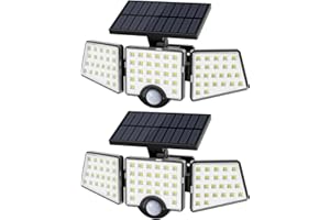 Lepro Solar Security Lights, 1200LM Solar Floodlights Motion Sensor with 360 Degree 3 Adjustable Heads, IP65 Waterproof, Wide Lighting Angle Solar Lights Outdoor for Yard Garage Pathway