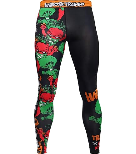 SMMASH Graffiti Lange Opleiding Sportlegging voor heren, Jogging Broeken Heren, Legging voor Training, de Sportschool, Ademend en Antibacterieel Materiaal, Gemaakt in de Europese Unie (S