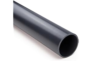 Baumaxxe PVC-Rohr I 50 mm I 1 1/2 Zoll I 1 Meter I Klebemuffe I Pool-Zubehör I Druckrohr-PVC I bm_037