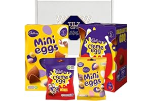 TILZ GEAR Easter Hamper - Chocolate Easter Eggs - Mini Egg, Creme Egg With Mini And Creme Egg Bags - Easter Hamper - Gifts - Adults