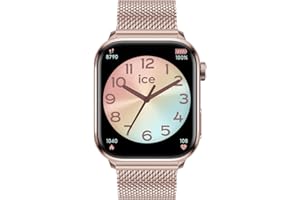 Ice-Watch - Ice Smart 2.0 Rose Gold Milanese Band 1.96 AMOLED - Montre connectée Rose-Gold pour Femme avec Bracelet en Acier Inoxydable - 024562 (1.96 Pouces)