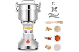 Kotsy Moulin Céréales Grains électrique,500g Portable Grinder 220V Moulin à épices mit 3 Lames,pour céréales, herbes, épices, noix