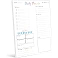 Daily Planner Pad & To Do List Notepad A4 with 50 Undated Tear-off Pages - Note Pad for Work Office- Daily Schedule, To Do List Planner, notes and more