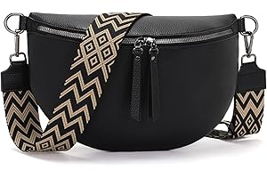 Vezluax 30x20cm marsupio grande borsa a tracolla da donna in pelle vegana borsa a tracolla da donna marsupio da donna con tracolla larga 5 cm