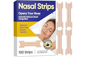 STARKIST Cerotti Nasali, 100 Pcs Extra Forti Cerotti Nasali Antirussamento Per Uomini e Donne, Alleviare la Congestione Nasale