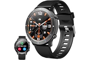 Qoosea Smartwatch Fitnessuhr with 1.28" Touchscreen Fitness Tracker, IP67 Wasserdicht Armbanduhr mit Telefonfunktion Schrittzähler Pulsuhr Schlafmonitor Smart Watch, Sportuhr für Android iOS