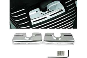 HDBUBALUS couvercles de boulons de tête de bougie d'allumage chromés gauche et droit adaptés pour Harley Dyna Softail Touring Twin Cam 1999-2017