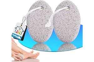 FlyWave Pietra Pomice Naturale per Piedi e Mani, Esfoliante e Rimozione Calli, Pietra per Pedicure, Set di 2 Pezzi, Multifunzione per Cura della Pelle