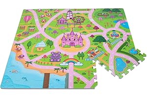 Leo & Emma Tapis Puzzle pour Filles en Design Princesse Elfe comme Tapis de Jeu - Beaucoup de détails conçus avec Amour