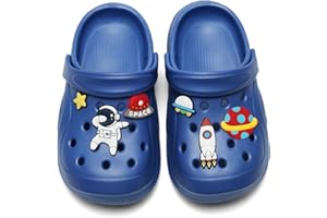 FLIOZY Kids Cartoon Garden Shoes Boys Girls Lightweight Slip On Clogs Beach Pool Shower Water Shoes Slippers