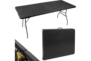 ‎MT MALATEC MT MALATEC ISO Trade Klappbarer Gartentisch 180 cm - Gartentisch Catering Wetterfest - für 8 Personen, HDPE & Stahlrahmen 12280