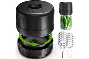 Wothfav Elctrtici Mason Jar Vacuum Sealer, Macchina Sottovuoto per Barattoli Vetro, Kit Sigillatore Sottovuoto Elettrico per Barattoli da Muratore, Conservazione e Fermentazione degli Alimenti