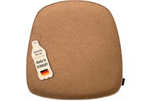 kontor28 - nachhaltiges Sitzkissen Stuhl Komfort, handgefertigt Made in Germany, 39 x 40 cm aus upcycling rPET Filz, Sitzauflage mit Polsterung - Outdoor geeignet & waschbar, düne 1er Set