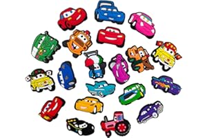 Yoimckay 20 Stück Cars Anstecker, Cartoon Schuh Charms, Cars Schuhanstecker, Schuhanhänger Anstecker für Clogs, Cars Pins, DIY Anime Schuhdekorationen, PVC Shoe Dekoration Zubehör für Mädchen, Jungen
