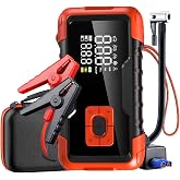 5 i 1 Arada Şarjlı Ak&uuml; Takviye Cihazı Auhma Powerbank &Ouml;zellikli Acil Durum Ateşleyici + Kompres&ouml;r