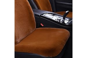 MIGIFTDY Uniwersalny pokrowiec na przednie siedzenie samochodowe, aksamitne poduszki na siedzenia samochodowe z imitacji futra króliczka, na zimę, poduszka na siedzenia samochodowe, pluszowy królik w zimie