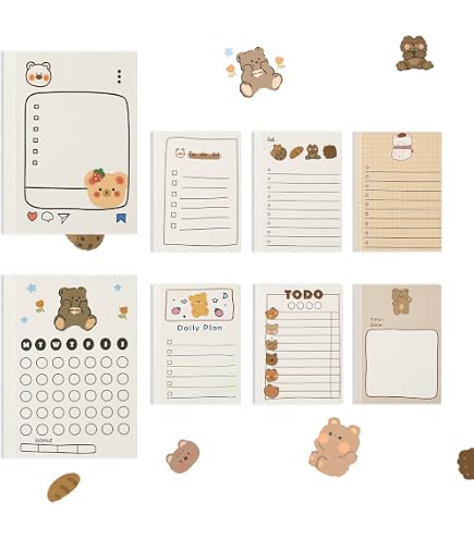 Acunny Capybara Haftnotizen – Lustige Tier-Marker – 30 Blatt – Bunt & Löschbar – Für Büro & Studium