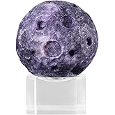 Nupuyai Natural Rock Crystal Ball With Wooden Stand, Scrying Meditation