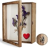 TJ.MOREE Blumen Große Schattenbox Vitrine Rahmen mit Glasfenstertür Bilderrahmen Hochzeitsstrauß Erinnerungsstücke Medaillen 