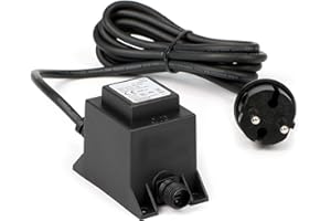 SUNSUN Wiltec Transformateur 230 V en 12 V – 81 x 50 x 63 mm – 1670 mA 20 VA AC/AC – IP68 – Adapteur de Réseau Jebao avec Raccord vissé, 2 pôles – source de courant pour Éclairage Pompes Bassins