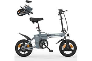 ‎ESKUTE ESKUTE F100 E-Bike Klapprad, 14 Zoll Elektrofahrrad mit USB-Ladeanschluss für Handy, 250W EU-konformes Elektrofahrräder, Integrierter 36V 9Ah Akku, Reichweite bis 35-60KM