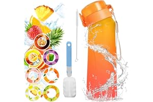 CYMWER Air-up Borraccia，650ml air up borraccia con gusti pod for ，Senza BPAborraccia air up，E%0 tazza d'acqua con 7 cialde aromatiche for palestra all'aforto (arancione sfumato)